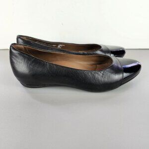 Earthies Earth Black Leather Shoes Size 8B